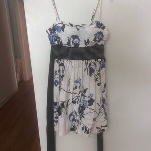 Speechless White and Blue Floral Dress